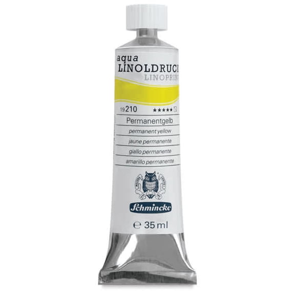 Schmincke Aqua Linoprint Ink - Permanent Yellow, 35 ml