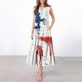 thumbnail image 2 of Vetsdori Sleeveless Midi Dresses for Women A-Line Tank Slip Dress Graphic Party Holiday,Summer V-Neck Ladies Dress Pleated, 2 of 8