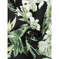 thumbnail image 4 of DARING DIVA Women's Floral Tropical Boho Midi Wrap Skirt XS Black, 4 of 6