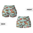 thumbnail image 6 of Yiaed Dachshund Christmas Play Print Women's Athletic Shorts Running Shorts Sporty Short High Waisted Elastic Workout Shorts for Yoga Gym Running & Sports -X-Large, 6 of 7