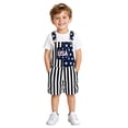 thumbnail image 2 of Coerni July 4th Denim Overalls for Boys & Girls American Flag Printed Bib Jumpsuits Independence Day Celebration Shorts Rompers 5-14 Years, 2 of 5