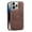 Darkbrown, variant on for iPhone 16 Pro Max Case with Stand Magnetic, Compatible with MagSafe Ring PU Leather Case, Protective Military Grade Shockproof Phone Cover, for iPhone 16 Pro Max, Darkbrown
