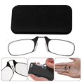 thumbnail image 3 of Estuche para gafas de lectura ultrafino con clip nasal mini, unisex, 1,0, 1,5, 2,0, 2,5 y 3,0, color negro, 3 of 3