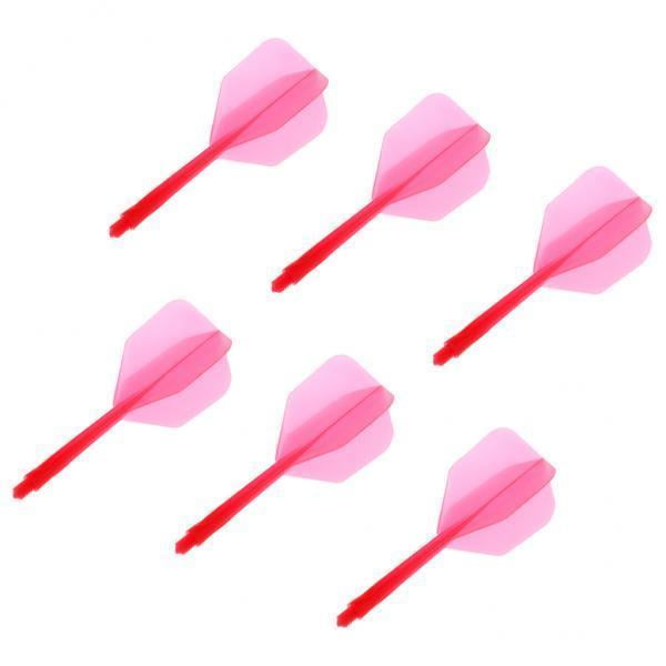 3x6 Piezas Varillas De Dardos De Rosca 2BA Transparentes Y Conexión De Vuelos De Dardos Rojo Sunnimix Ejes de dardos y plumas de dardos