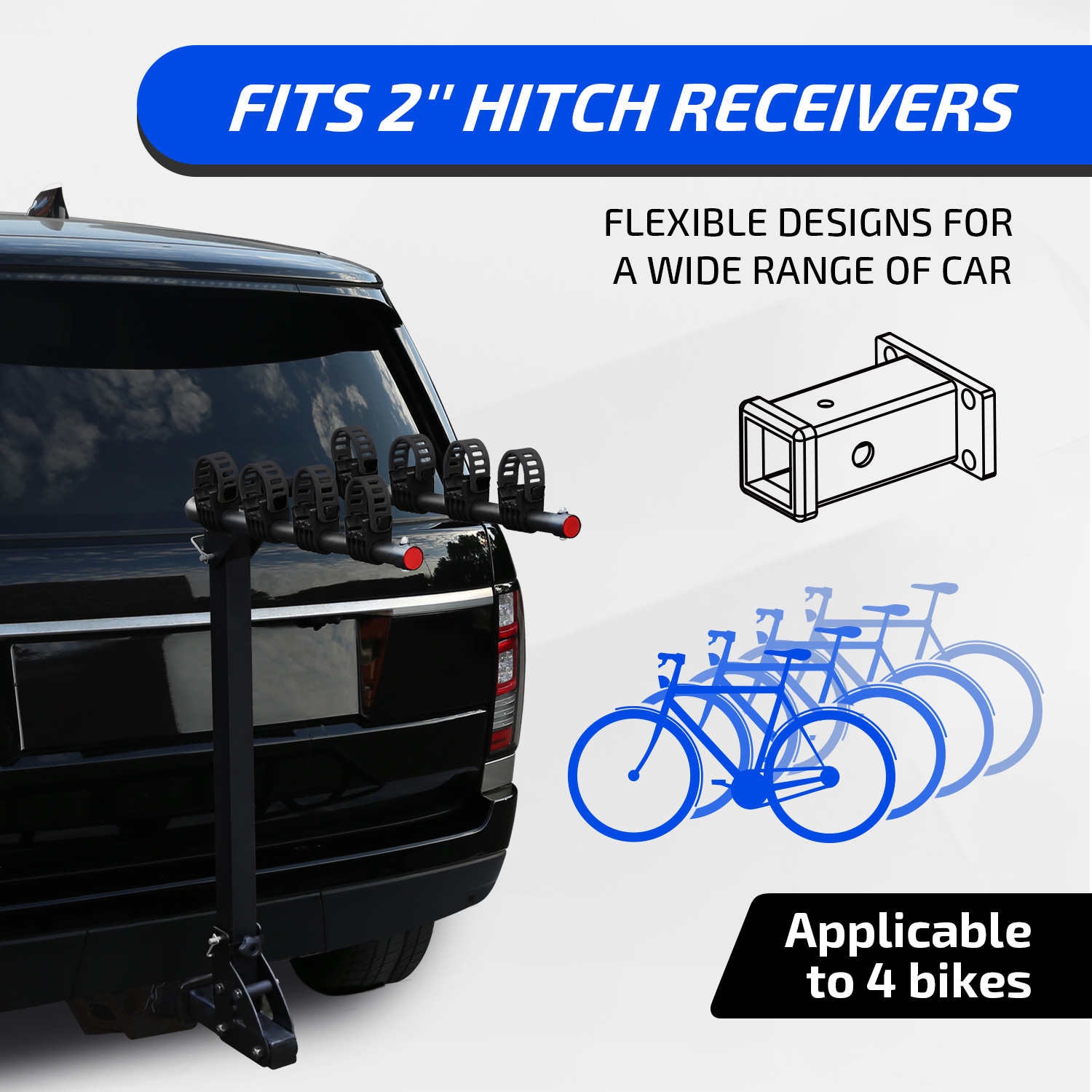 Ozark Trail 4-Bike Hitch Rack 132 lb Capacity photo 2