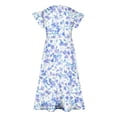 thumbnail image 4 of RXIRUCGD 2025 Vêtements d'Été pour Enfants Filles Robe Imprimée à Fleurs Manches Courtes Poches à Volants Col Rond pour Enfants, 4 of 5