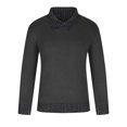 thumbnail image 3 of HaoXianJian Men's Knitted Dress Sweater Casual V-Neck Ribbed Slim Fitted Pullover Knitwear Shawl Collar Sweaters Men's Long Sleeve Sweater, 3 of 5