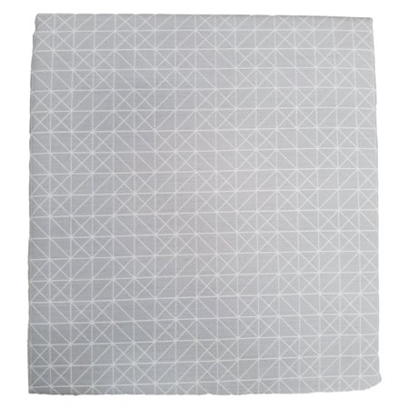Big One Gray Geometric Grid Cotton Rich Sheet Set 250 Thread Queen Bed Sheets