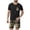 B-Black, variant on ZVNAΖH Mens Pajamas Set, Summer 2 Piece Lounge Set Men, Men's Crew Neck Short Sleeve Tees and Drawstring Shorts