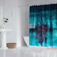 thumbnail image 3 of Shower Curtain Set with Snap-in,Multicolor Painting Style Blue (4) Shower Curtains Waterproof Shower Liner,Decorative Polyester Shower Liner,72x72Inch, 3 of 4