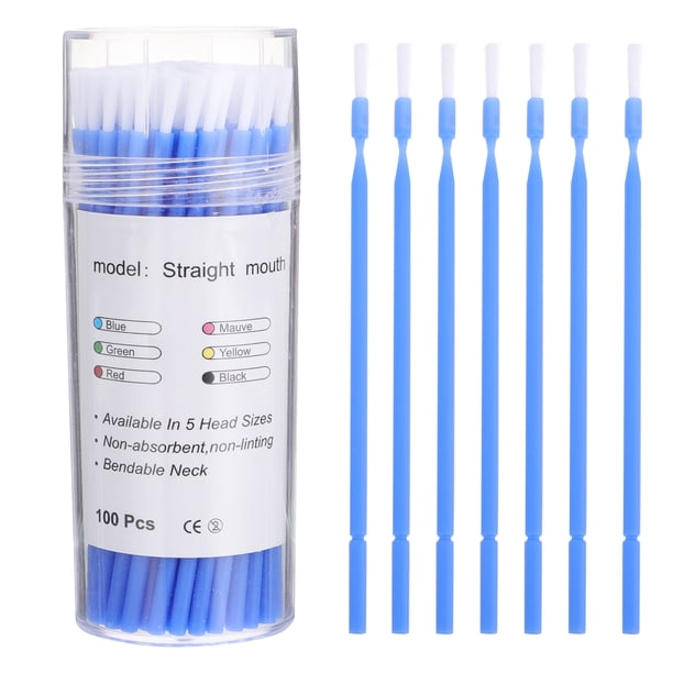 100 cepillos dentales desechables de plástico, pegamento dental, varillas recubiertas.
