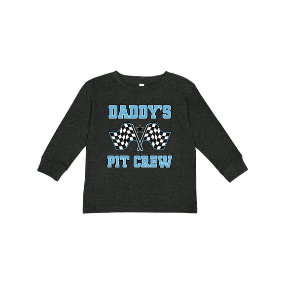 Inktastic Daddys Pit Crew Boys Racing Boys Long Sleeve Toddler T-Shirt