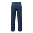 thumbnail image 5 of Luwomo Mens' Leisure Jeans Fall Straight Leg Loose Fit High Waisted Style Long Trousers Regular Denim Pants Dark Blue2,38, 5 of 8