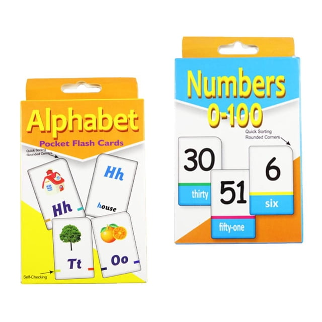 Tarjetas de vocabulario Alfabeto de números 2 Unidades Baoblaze Tarjetas flash Jardín de infantes