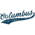 thumbnail image 3 of UGP Campus Apparel Columbus City Baseball Script Basic Cotton T-Shirt - Small - White, 3 of 6