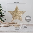 thumbnail image 7 of Glittered Christmas Tree Topper Metal Christmas Treetop Festival Wire Star Topper for Christmas Home Decoration (Gold), 7 of 7