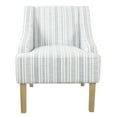 thumbnail image 2 of Benjara Yolu Accent Chair- Farmhouse Striped Print- Blue and White Polyester, 2 of 5