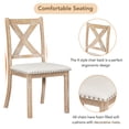 thumbnail image 4 of 6 Pieces 60-82" Extendable Dining Table Set with Two 11"Removable Leaf for 6, Dining Table 4 Upholstered Dining Chairs and Dining Bench, Wood Kitchen Table for Dining Room, 4 of 9