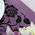 thumbnail image 6 of PiccoCasa Flower Blossom Flocked Damask Table Runner Home Decor, 76"X11", Purple, 6 of 7