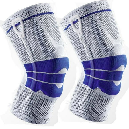 Therapeutic Knee Gel - Pair of Gel Magnetic Patella Knee Support Braces Gray/Blue