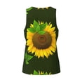 thumbnail image 5 of Fotbe Sunflower Pattern Men's Quick Dry Workout Tank Top Gym Muscle Tee Fitness Bodybuilding Sleeveless T Shirt Breathable Workout Shirt-, 5 of 9