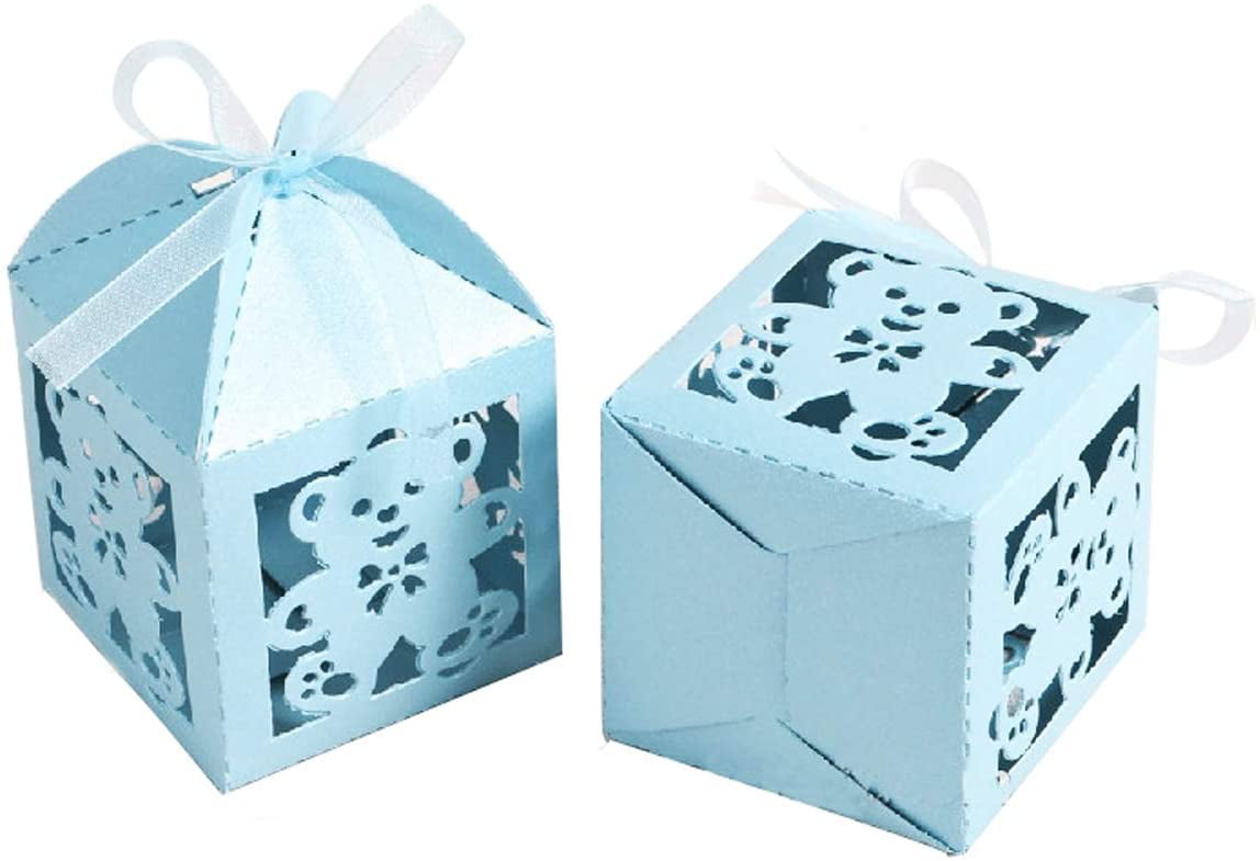 1st BIRTHDAY BEAR SHAPED PAPER FAVOR BAGS ~ First Party Supplies Treat Goody 8 
