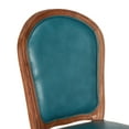 thumbnail image 4 of The Pioneer Woman Harper Wood Trim Office Chair, Turquoise Faux Leather, 4 of 11