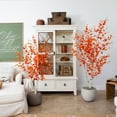 thumbnail image 5 of Nearly Natural 5ft. Autumn Birch Artificial Fall Tree, Orange, 5 of 7