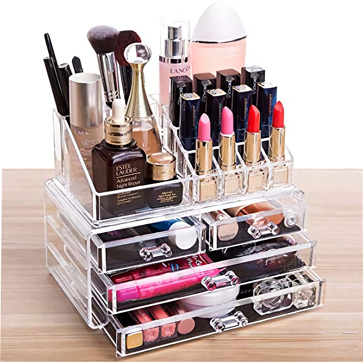 Jewelry Small Item Organization Acrylic 10 Removable Drawer Tower for Makeup 