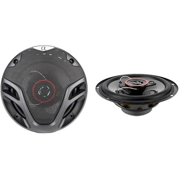 Alphasonik AS26 6.5 in. 3-Way Coaxial Speakers - 350W Max - Pack of 2