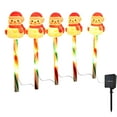 thumbnail image 2 of Eespoir Christmas Solar Ground Lights, 5 Pack Christmas Decorations Outside, Solar Lighted Santa Claus,Snowman with Garden Stakes, Yard Decor for Xmas Party, Holiday(C), 2 of 6