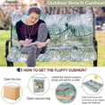 thumbnail image 3 of Replacement Cushions for Swing, Waterproof Porch Swing Cushion, 2-3 Seat Outdoor Bench Cushion with Backrest for Patio Furniture Garden Porch Loveseat Glider Pad (Bamboo Leaves 70*40in), 3 of 7