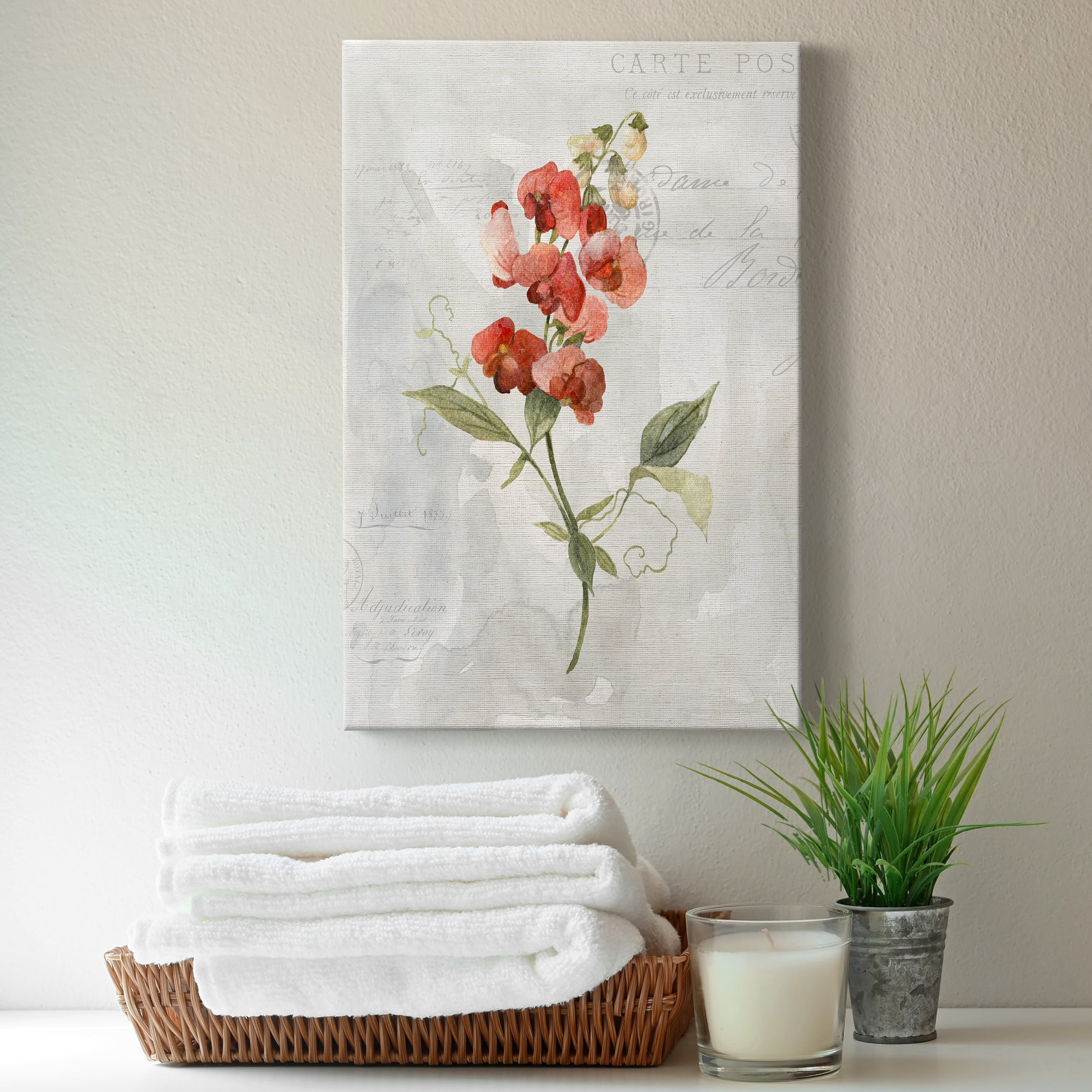 Linen Sweet Pea Premium Gallery Wrapped Canvas - Ready to Hang - 32 x 48