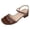Brown, variant on Women's Classic Block Heels Ankle Strap Open Toe Sandals Backless Lightweight Pumps Evening Wedding Dress Shoes Brown Size 8