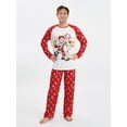 thumbnail image 6 of Family Matching Christmas Pajamas Santa Claus Long Sleeve Tops and Reindeer Pants Loungewear Set, 6 of 9