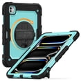thumbnail image 5 of Allytechgroup Rugged Shockproof Case for Apple iPad Pro 11 Inch M4 2024, [Build in Screen Protector] Protective Hand Strap Kickstand [Shoulder Strap] Pencil Holder Kids Friendly Case Cover,Skyblue, 5 of 8