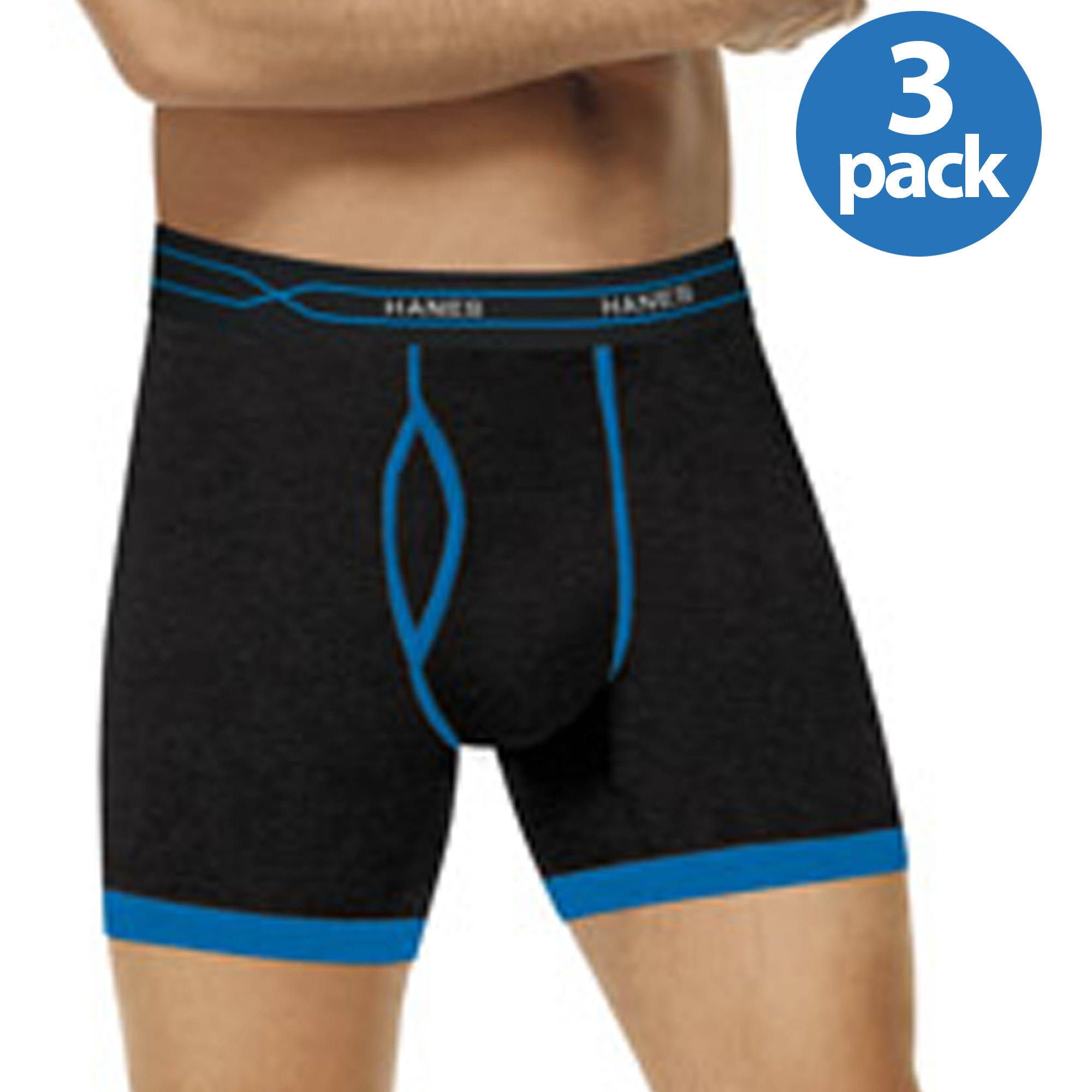Hanes Men's X-Temp Cotton Stretch Boxer Briefs 3-Pack with FreshIQ by Hanes