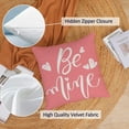 thumbnail image 2 of Happy Valentines Day Pillow Covers 20x20 Set of 4 Pink Love You Heart Velvet Throw Pillow Covers Wedding Anniversary Be Mine Pillow Cases Cushion Covers for Outdoor Couch Sofa Decoration(20 Inch), 2 of 5