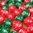 thumbnail image 4 of 10/30 piezas de globos navideños de 12 pulgadas de grosor, globos decorativos navideños con estampado de copos de nieve, para eventos en tiendas y centros comerciales, 4 of 5