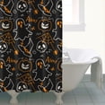 thumbnail image 4 of Funny Halloween Shower Curtain with Cartoon Ghosts, 72x72 Inch Cute Spooky Decor - Waterproof Fabric with 12 Hooks for Family Bathroom, 4 of 6