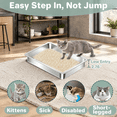 thumbnail image 2 of 1 pack-15.75''Lx 11.81'' W x2.76'' H Low Entry Stainless Steel Cat Litter Box for Kittens Small Pets, 2 of 7