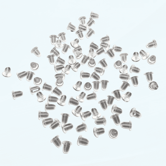 Earring Backs,Rubber Earring Backs for Studs,5mm Silicone Earring Backs, Earring Backs Rubber, Clear Earring Backs Replacements, Earring Backings for Studs, Pierced Earring Backs(100pcs)