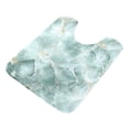 thumbnail image 2 of Toilet Rug U-Shaped Bathroom Rugs Non-Slip Soft Plush Machine Washable Contour Bath Mat Mint Green Marble 24x20, 2 of 9