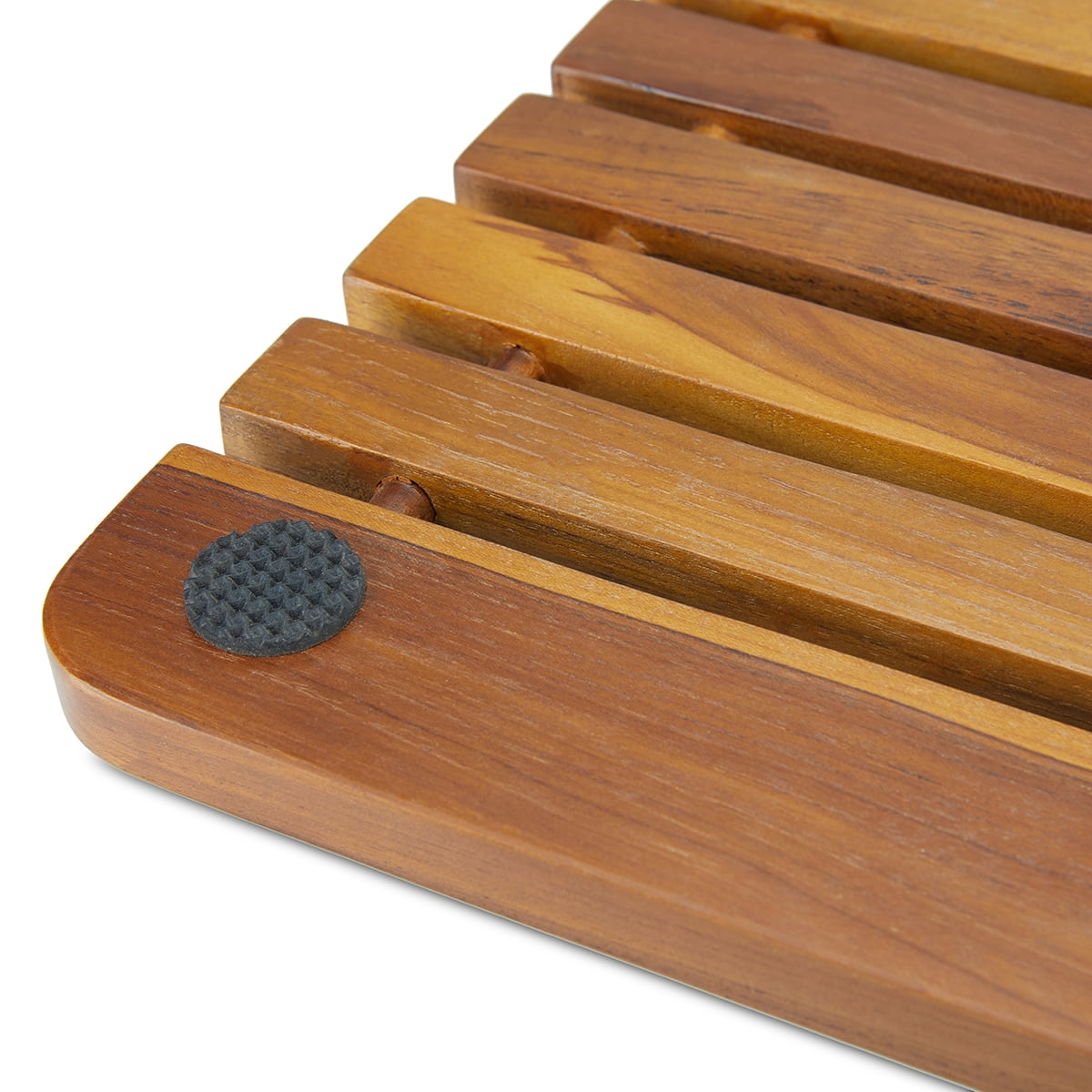 TeakCraft Teak Shower Mat, 24 Inch Non-Sliding Sauna, Spa, Bath Mat, The Troy