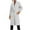 White, variant on Women's Fall Winter Long Pea Coat Notch One Button Trench Coat Fleece Warm Overcoat Long Jacket with Pocket White
