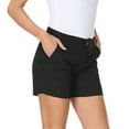 thumbnail image 4 of HDE Women Chino Shorts 5" Inseam Summer Shorts Black 10-12, 4 of 5