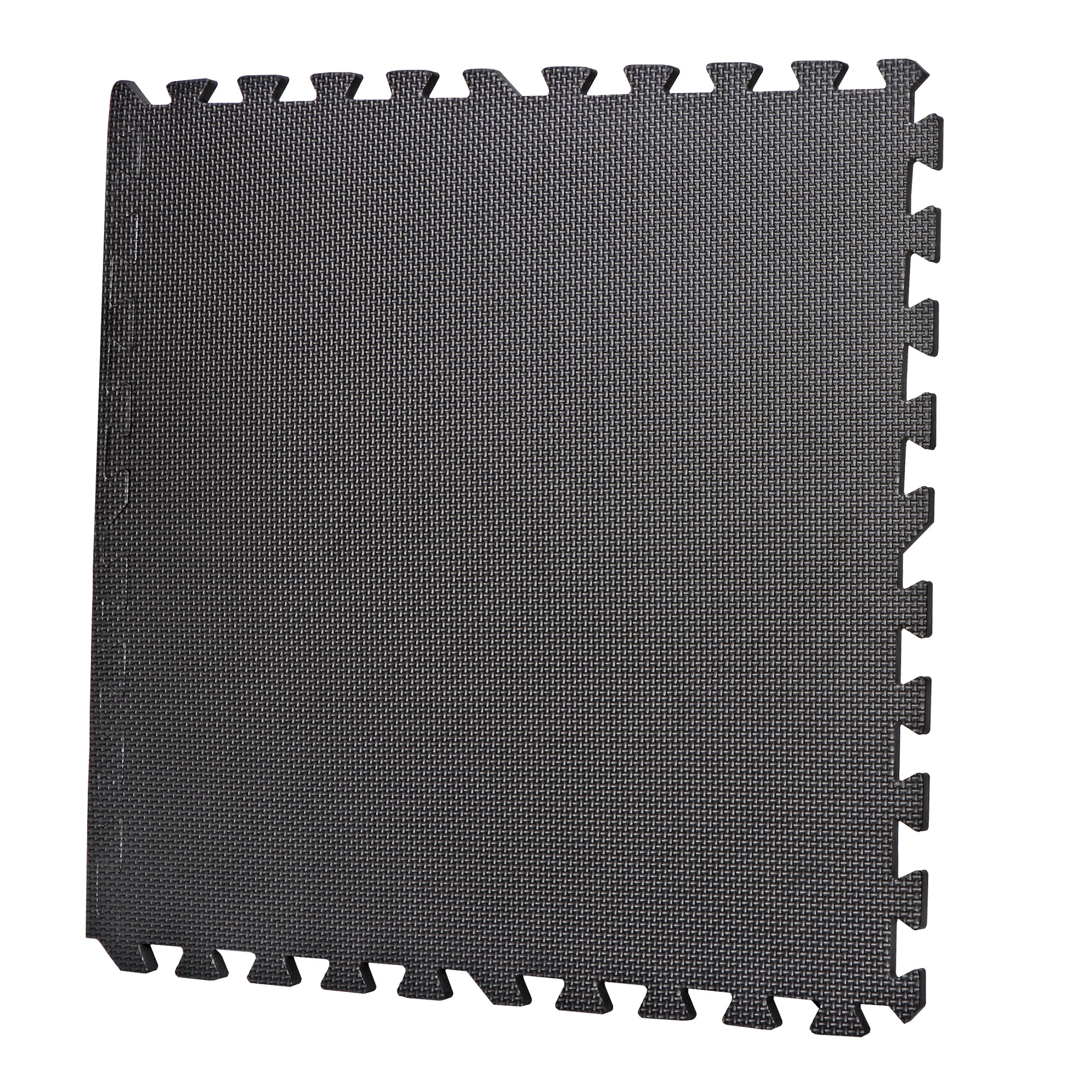 ZENY 12 Pieces 24 x 24" Puzzle Exercise Floor Mat with EVA Training Interlocking Tile, Black