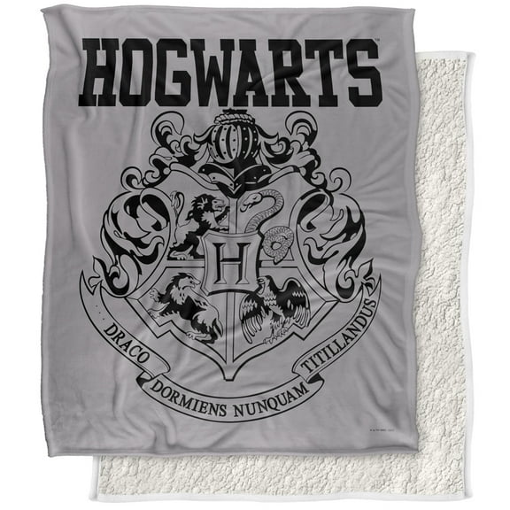 Harry Potter Blanket, 50"x60", Hogwarts Athletic Silky Touch Sherpa Back Super Soft Throw Blanket