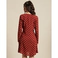 thumbnail image 3 of Moomaya Womens Long Sleeves Dress, Square Neck Short Length Casual Mini Dress, 3 of 8