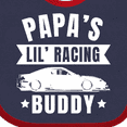 thumbnail image 4 of Inktastic Papas Lil Racing Buddy Boys or Girls Baby Bib, 4 of 4